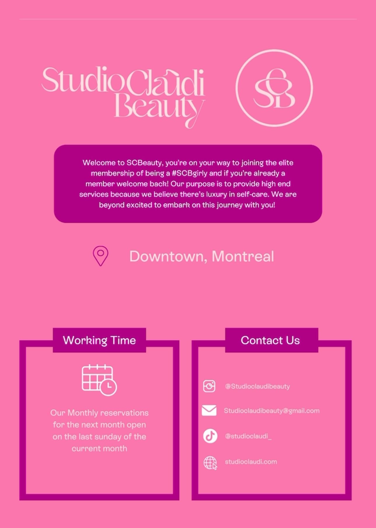 Beauty Scheduling Page - Studio Claudi Beauty2